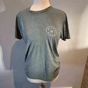 Billabong Classic Graphic Logo T-Shirt | Size Small | Heather Charcoal